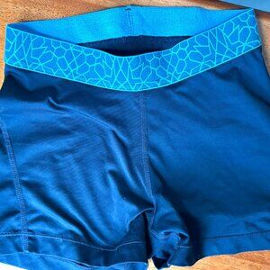 Womens XSmall Nike Pros, grey/teal